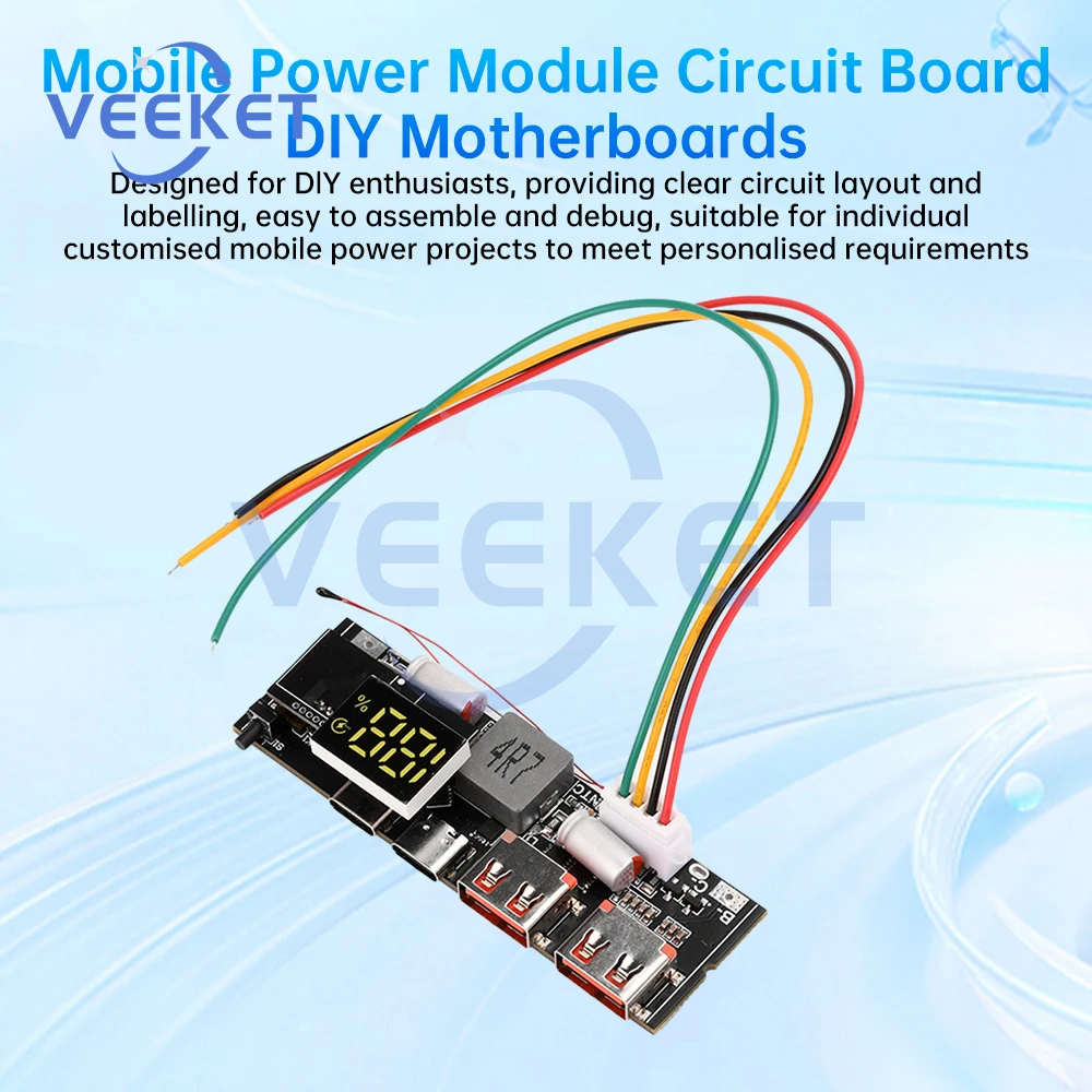 Внешний аккумулятор с двумя портами C и быстрой зарядкой 65 Вт 100