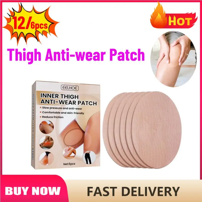 

12/6pcs Thigh Tapes Unisex Disposable Invisible Thigh Pads Body Care Anti-friction Patch for Outdoor Sports Anti Rubbing Sticker