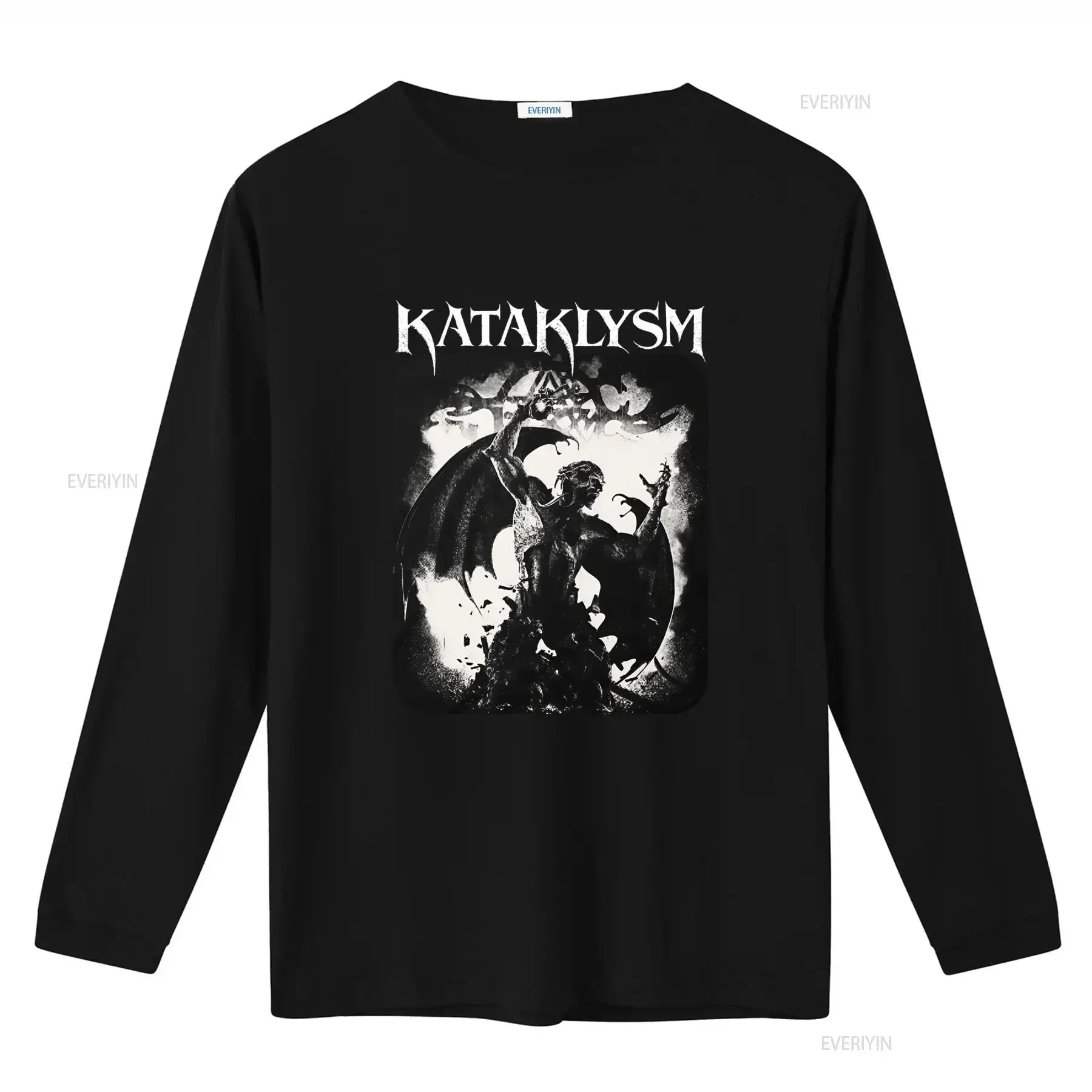 Фото Винтажная футболка Kataklysm с логотипом для фанатов хэви-метала, круглый вырез, подходит для стирки, всесезонный крой, для концертов и повседневной носки. №3