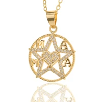 new mothers day necklace jewelry source mama pentagram pendant high quality hot selling luxury jewelry