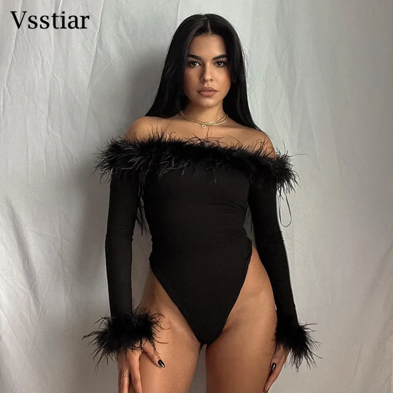 

Женское боди с воротником-лодочкой и длинным рукавом