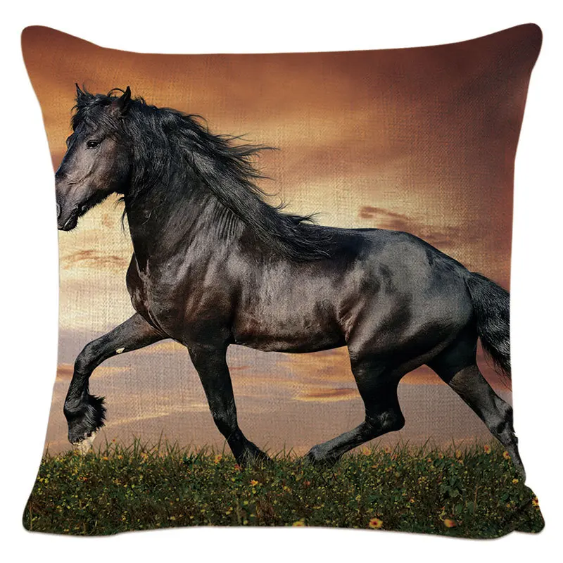 Винтажный льняной чехол для подушек Морти черные коричневые подушки гостиной