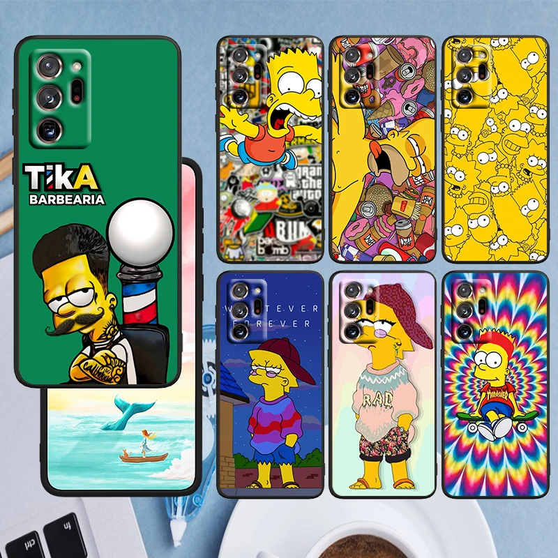 

Boy The Simpsons Family Phone Case Black For Samsung A73 A70 A20 A10 A8 A03 j7 j6 Note 20 10 9 Ultra Lite Plus F23 M52 M21