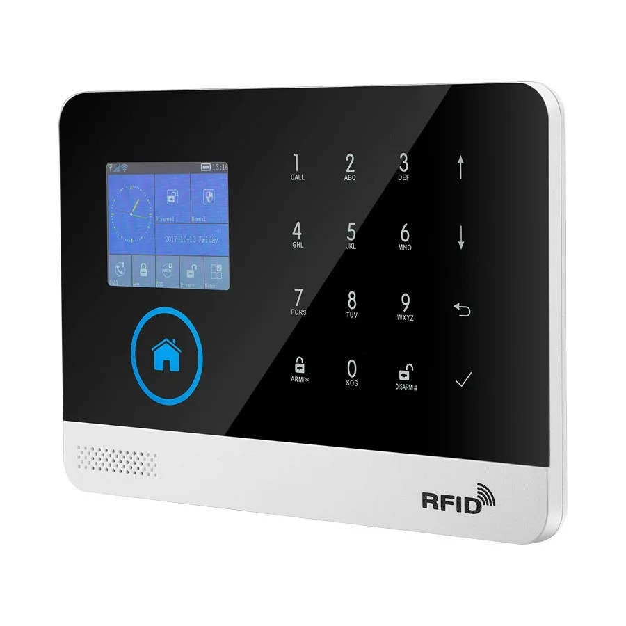 Wireless Tuya APP SIM GSM Home Burglar Security LCD Touch Keyboard WIFI GSM Alarm System Sensor kit Russian,Spanish Voice enlarge