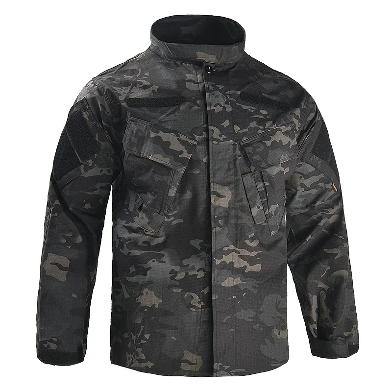 Tactical Camouflage Coat Men Training Jackets Hunting Long Sleeve Jacket Combat Paintball Camping Windbreaker Climbing Clothing