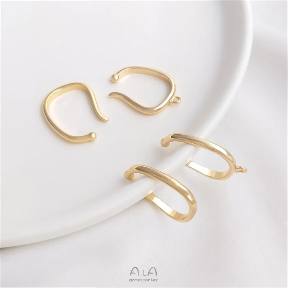 

14K Gold Filled Plated painless ear strap Strap Open ring diy earring ear hook for earring accessories