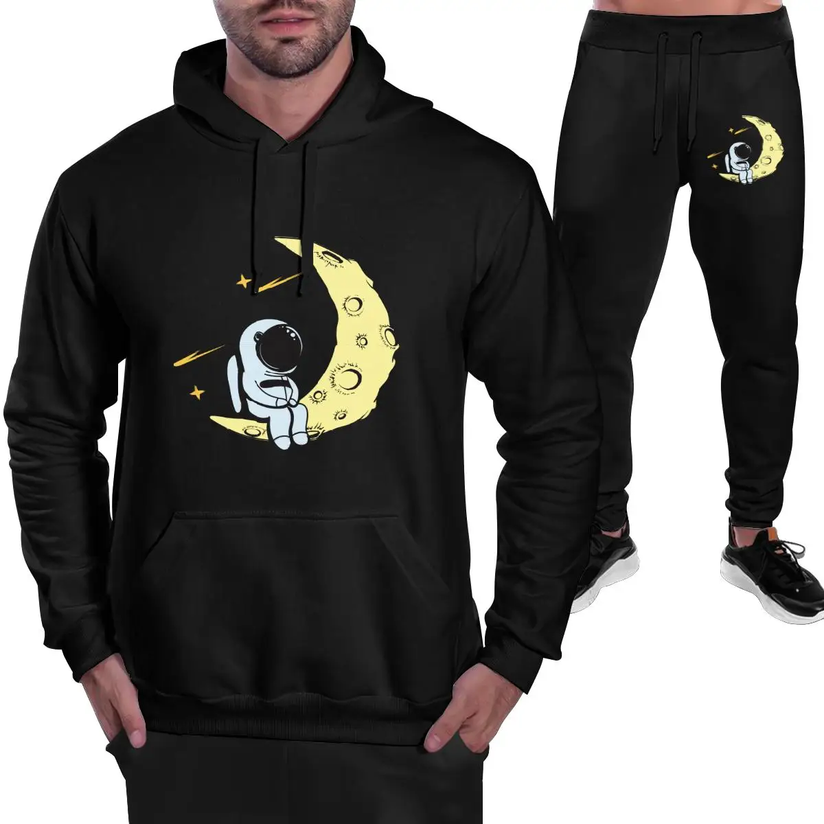 

nasaing astronaut loose hoodie sweatshirt plus fleece male trendy pullover shirt tide space x man hoodies harajuku 3XL