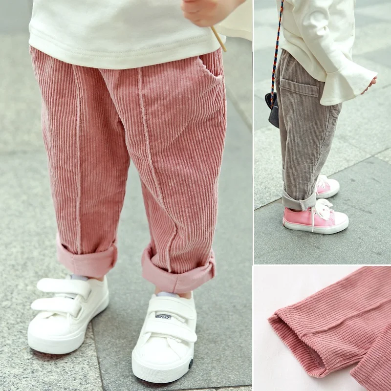 

Children Pants Corduroy Kids Winter Autumn Clothes Girls Trousers for Baby Boys Harem Pants Toddlers Thick Warm Fleece Good