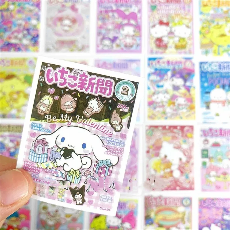 

Милый мультяшный аниме Sanrio маленькие плакаты Наклейки ручной ноутбук Обучающие принадлежности Декоративные эстетические наклейки подаро...
