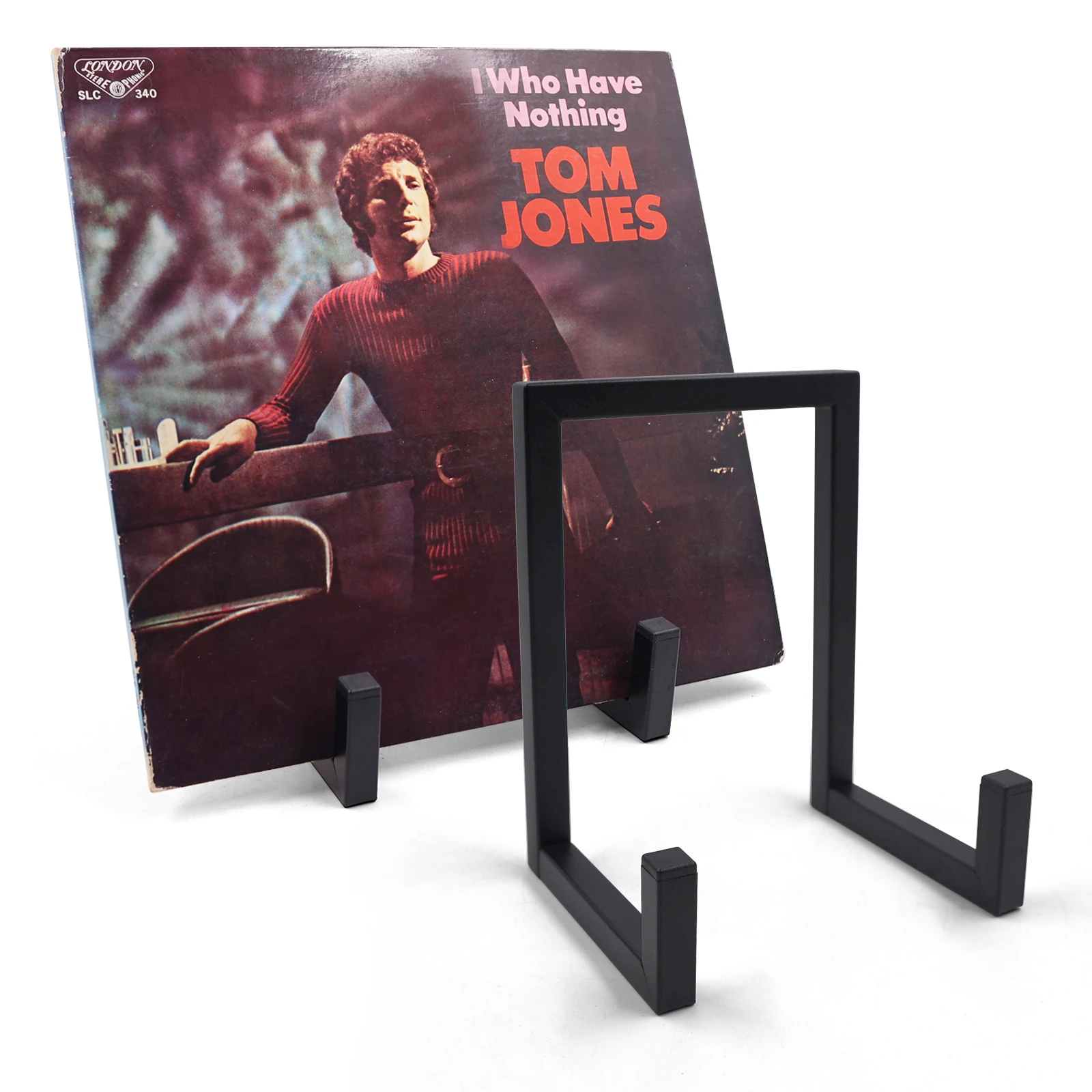 

Металлическая подставка для виниловых пластинок черная