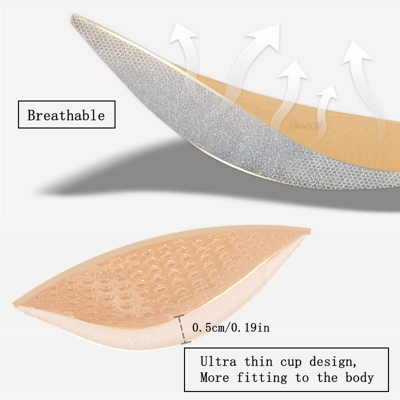 Женский Невидимый Клейкий Бюстгальтер С Открытой Спиной И Прозрачными Бретелями