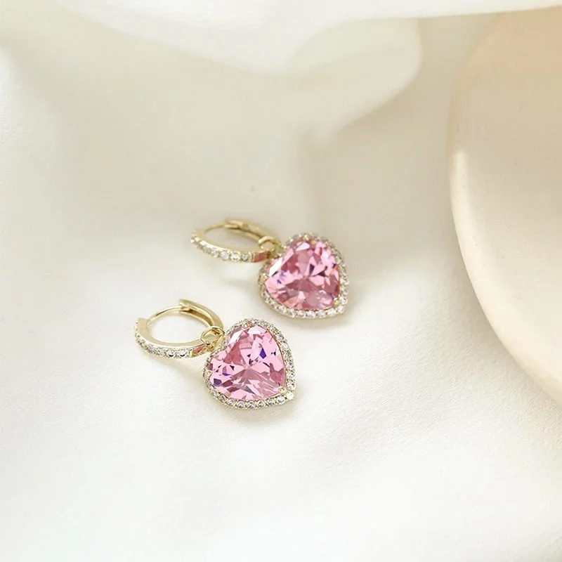2022 новые корейские волнистые циркониевые серьги ли знакомые одинаковые розовые