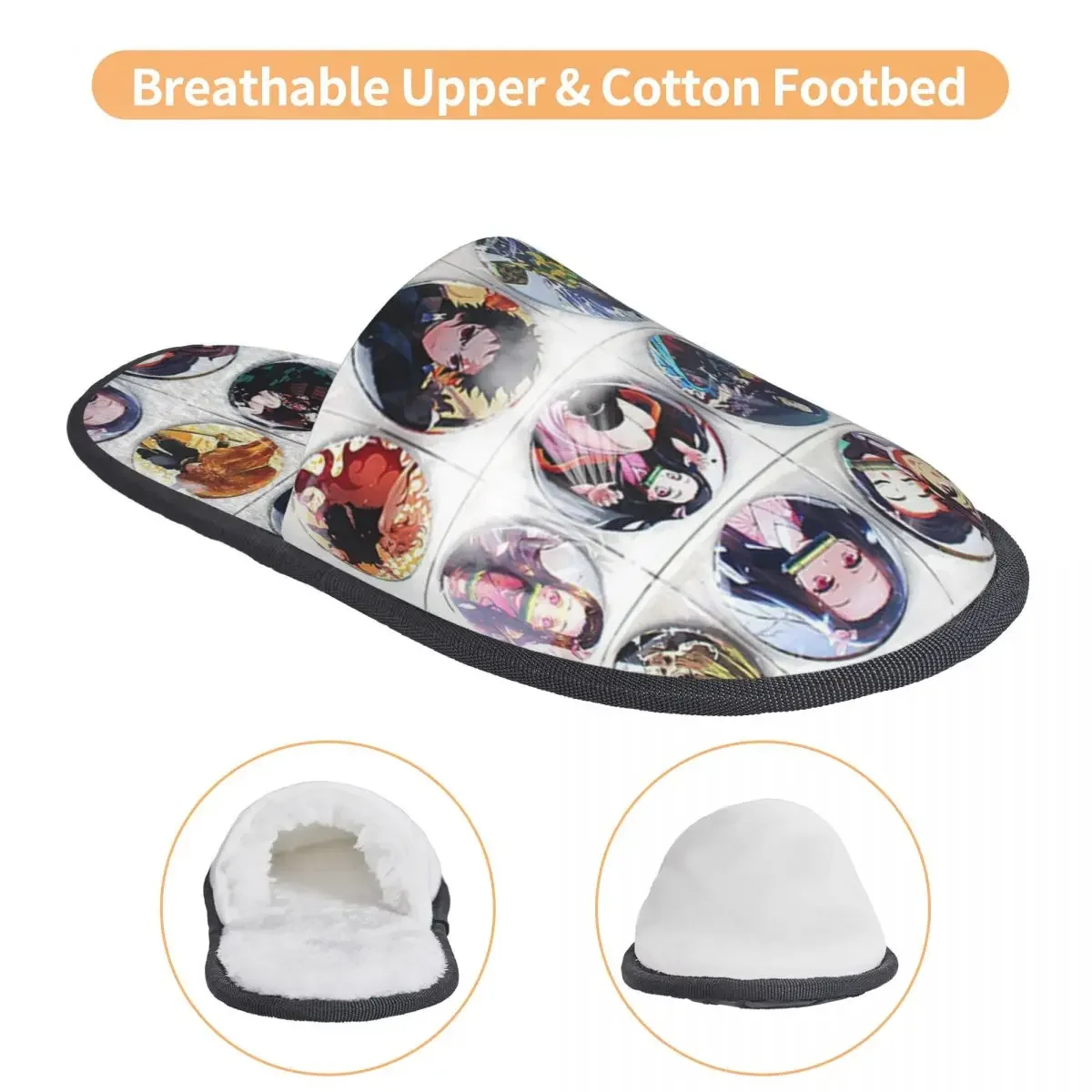 Тапочки Kimetsu No Yaiba для мужчин и женщин пушистые тапочки рассекающие демонов