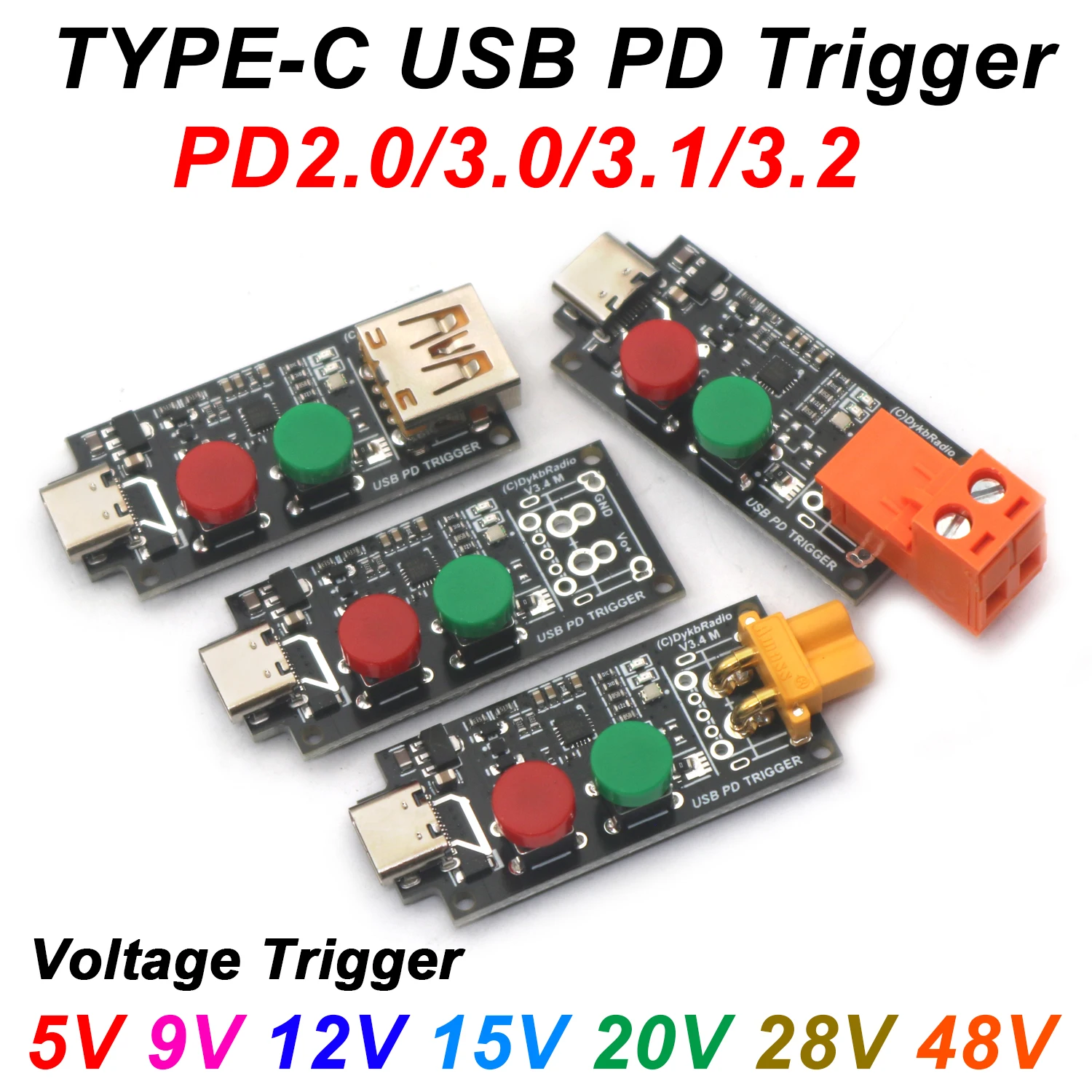 140W 5A TYPE - C USB PD / QC напряжение срабатывает для быстрой зарядки PD2.0 3.0 3.1 3.2 приманка 5V