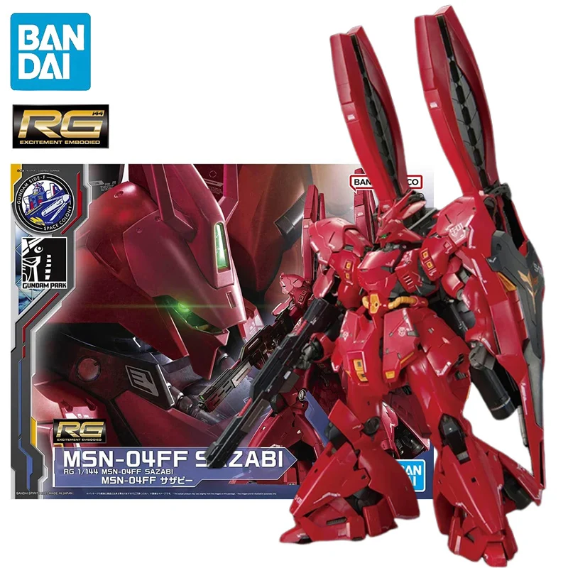 В наличии BANDAI оригинальная Gundam SIDE-F LIMITED RG 1/144 MSN-04FF SAZABI аниме экшн-фигурки сборка