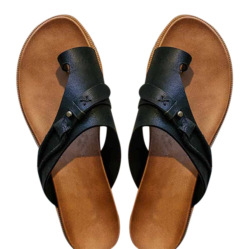 

Women's Sandals Open Toe Slippers Bottom Outside Beach Flat Beach Shoes Sandalias Plus Size 43 zandalias de mujer de moda 2021