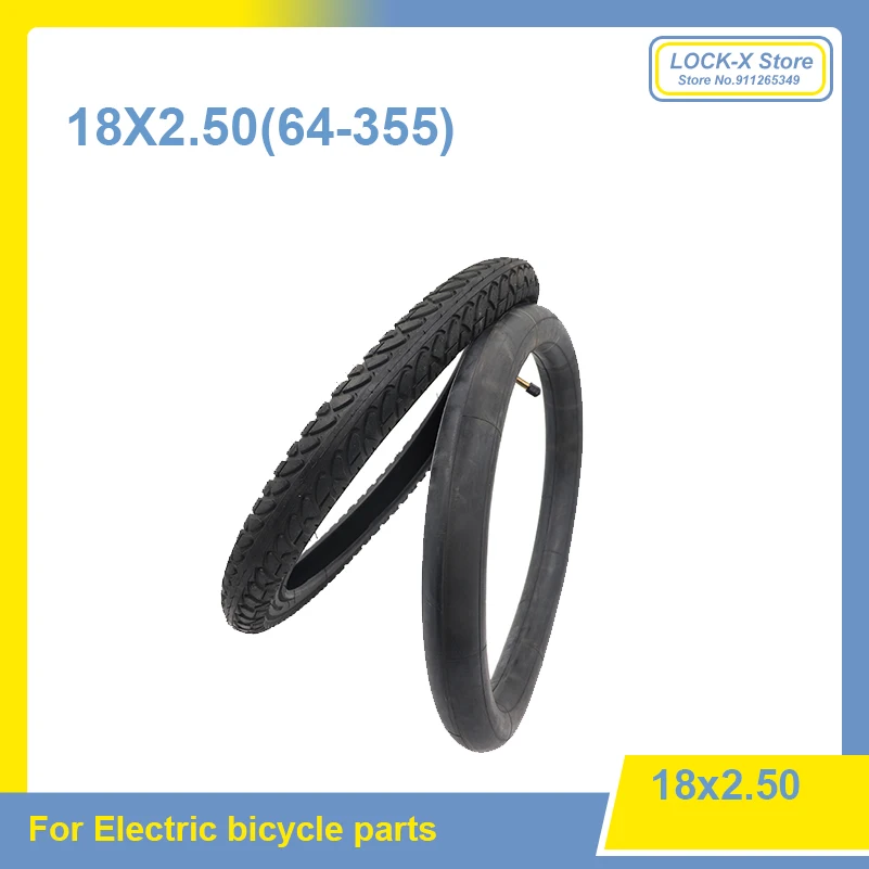 

good quality 18x2.5 62-355Tire inner outer tire for 18 Inch Electric Bikes E-bikes Kid Bikes Unicycle Small BMX&Scooter Part