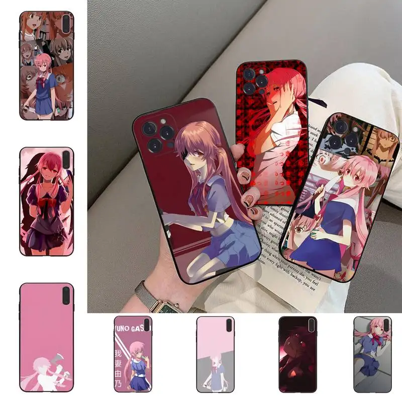 

Cute Girl Yuno Gasai Phone Case For iPhone 6 7 8 Plus 11 12 13 14 Pro SE 2020 MAX Mini X XS XR Back Funda Cover