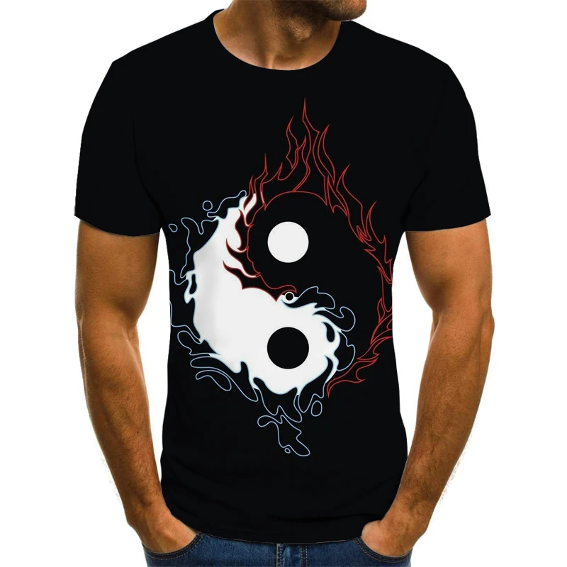 

New Daily Casual Men's T-Shirts Men's Vest Funny 3D Tops Breathable Fashion Short-Sleeved New O-Neck Shirts Everyday Streetwear