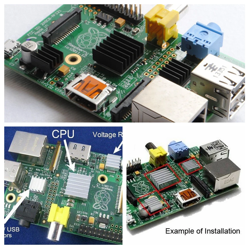 100 комплектов (300 шт.) белый алюминиевый радиатор охлаждающий комплект кулер Raspberry