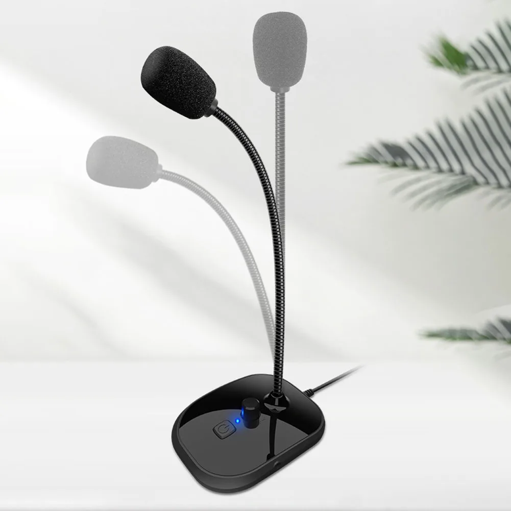 

3.5mm Plug Stand Studio Speech Microphone Mic Wired Microphone For Computer PC Desktop Notebook Parts For Video Conference