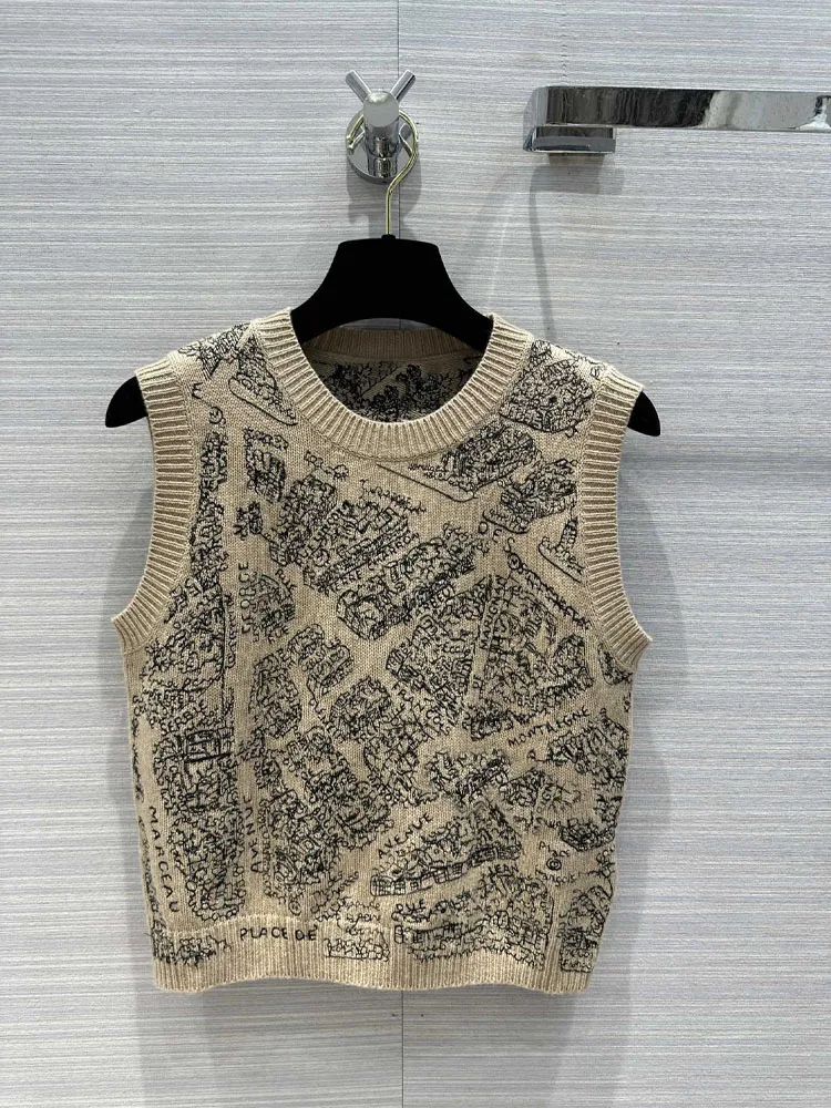 

2023 New Autumn And Winter Women Comfortable Casual Skin-Friendly Fashion Jacquard Cashmere Vest