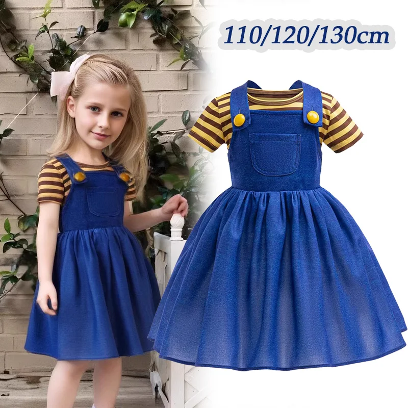 Милая юбка на бретельках для девочек Женский костюм косплея Хэллоуин детский