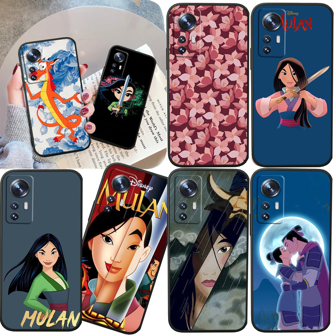 

Cool Disney Mulan For Xiaomi Mi 13 12T 11X 10T Note 10 Ultra Pro Lite 5G Soft Silicone Black Phone Case
