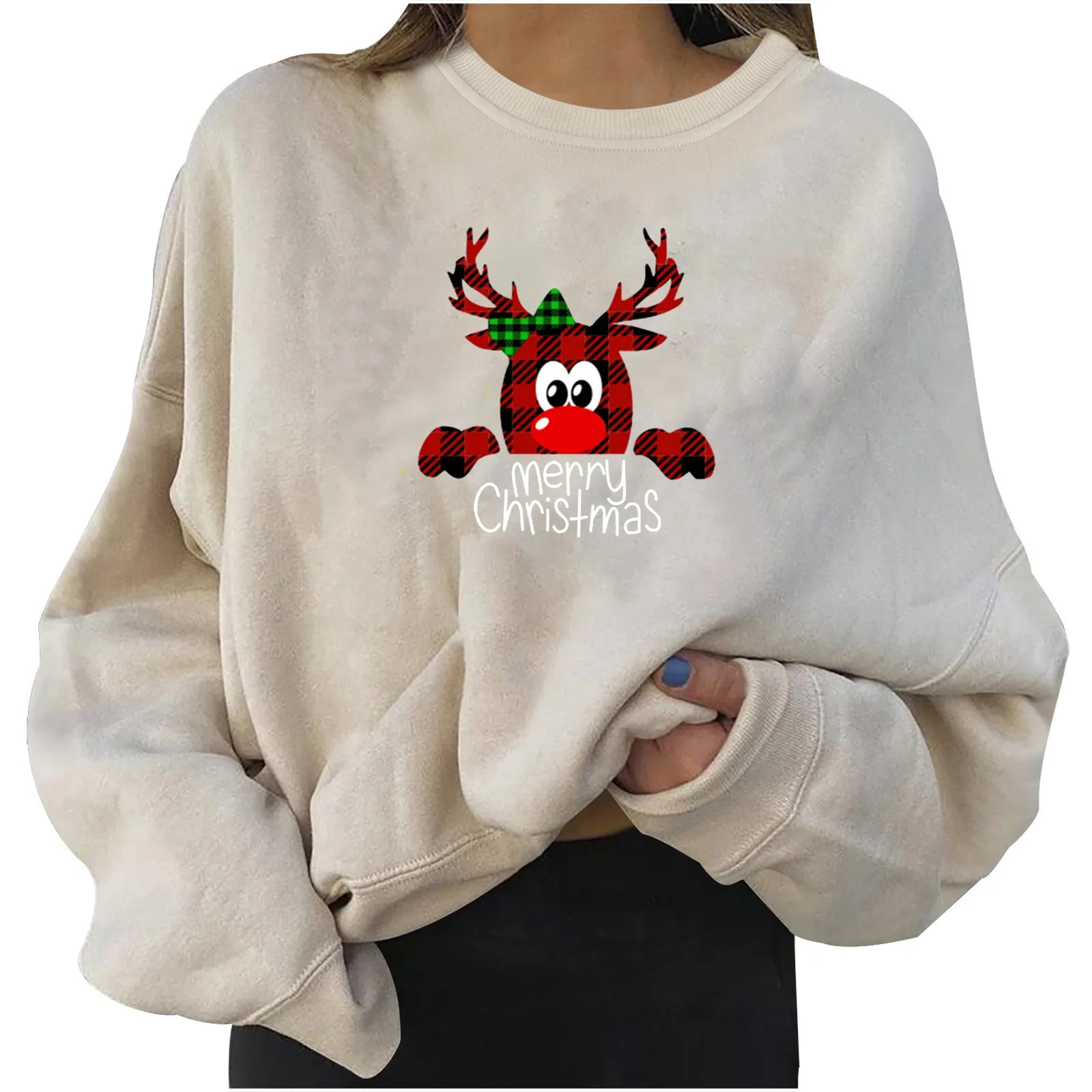 

Women Christmas Graphic Sweatshirt Casual Round Womens Workout Tops Hoodies Fleece Top Women Winter Womens Zip up Quilted Jacket