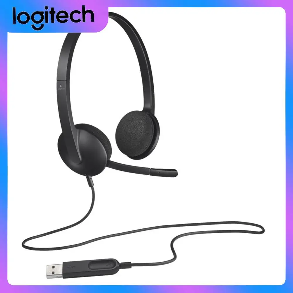 

Logitech H340 Over-ear USB Stereo Headphones Hands-free Calling Gaming Meeting Video Chat Computer Office Wired Headset with Mic