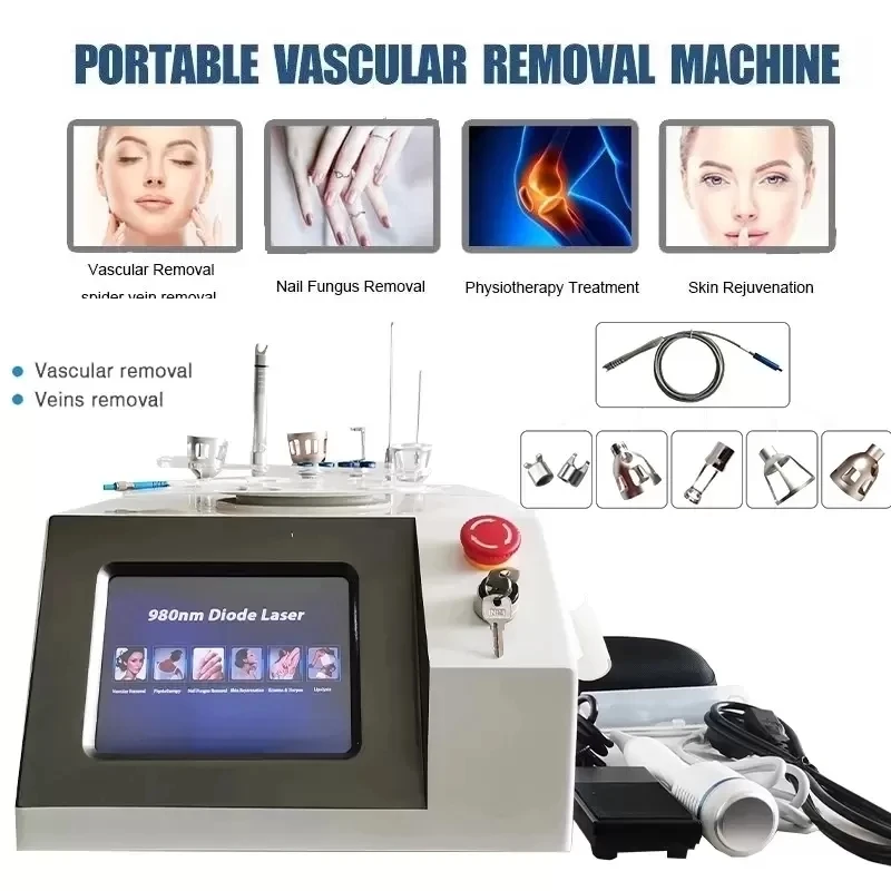 

Other Beauty Equipment Professional Portable 6 in 1 980 nm Diode Laser Machine for Skin Fungal Infection Image Vascular Vein Rem