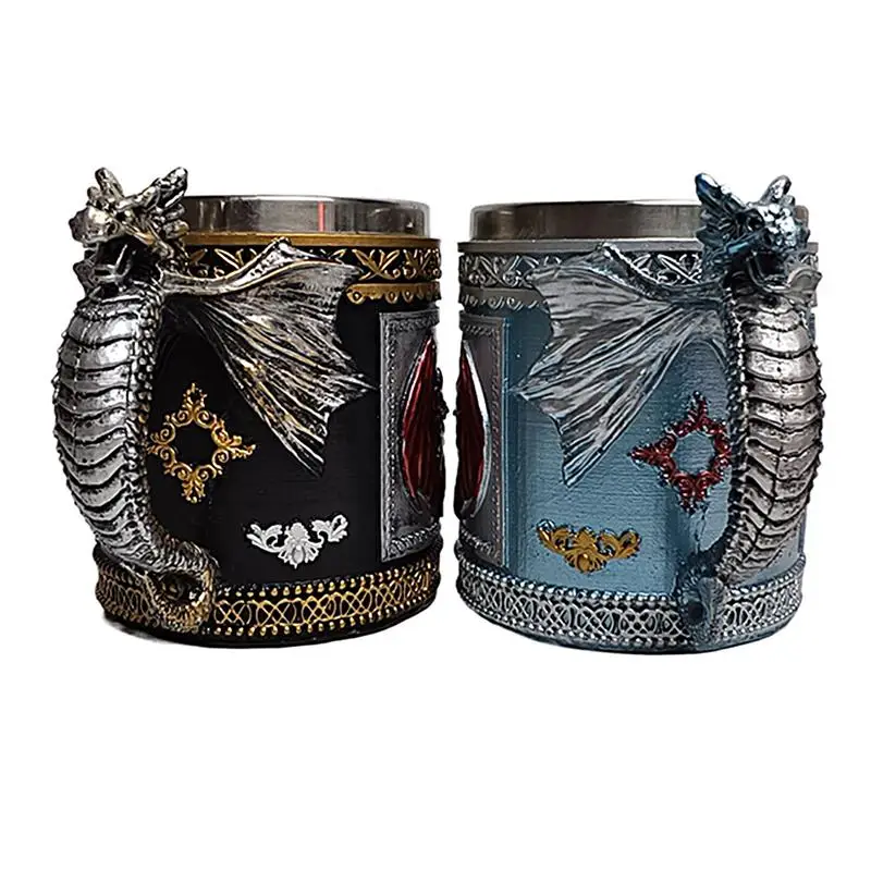 Кружка для пива из нержавеющей стали в средневековом стиле Классическая
