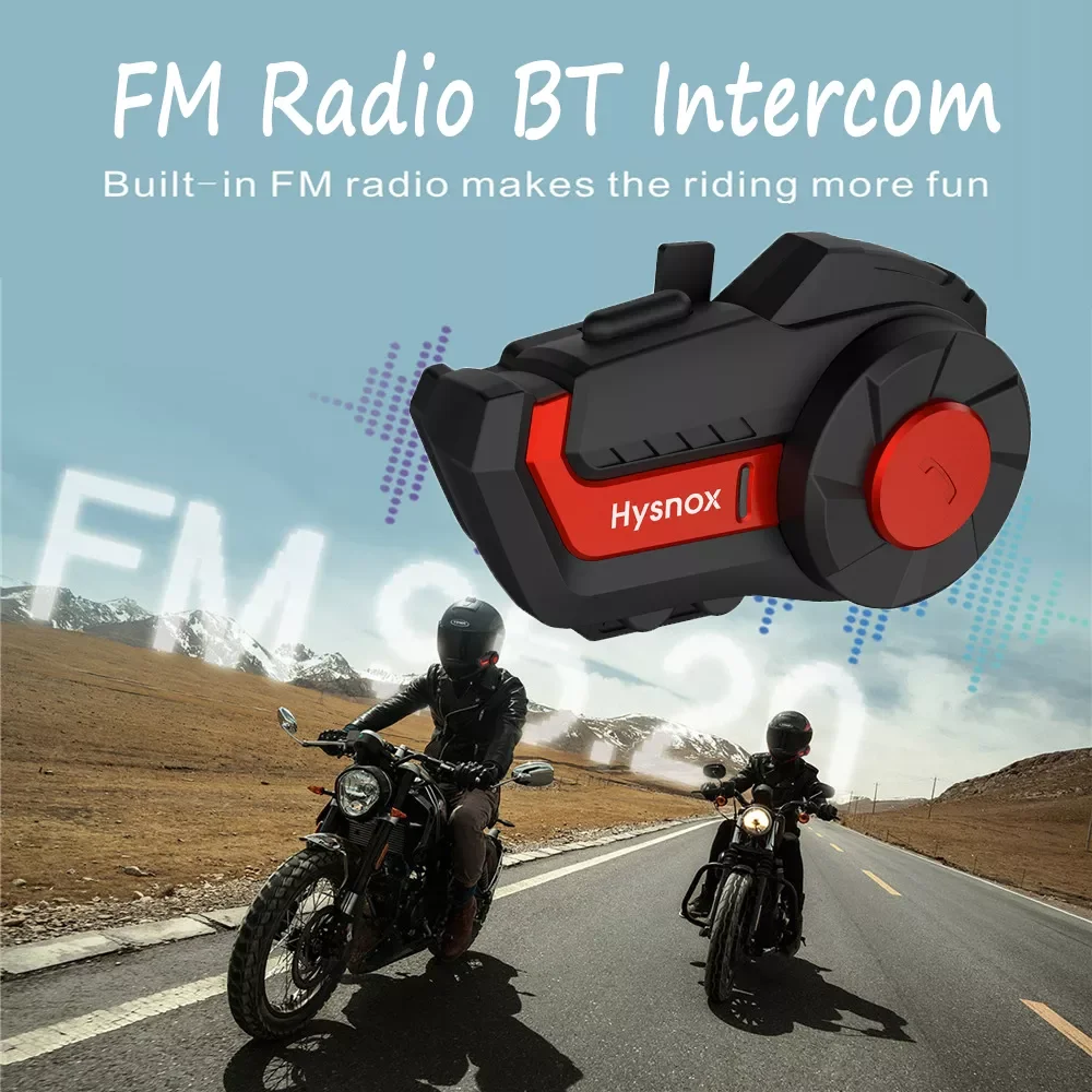 

Motorcycle Bluetooth Helmet Intercom Headsets FM Transmitter Waterproof Noise Reduction 1000m Intercomunicador 3 Riders Intercom