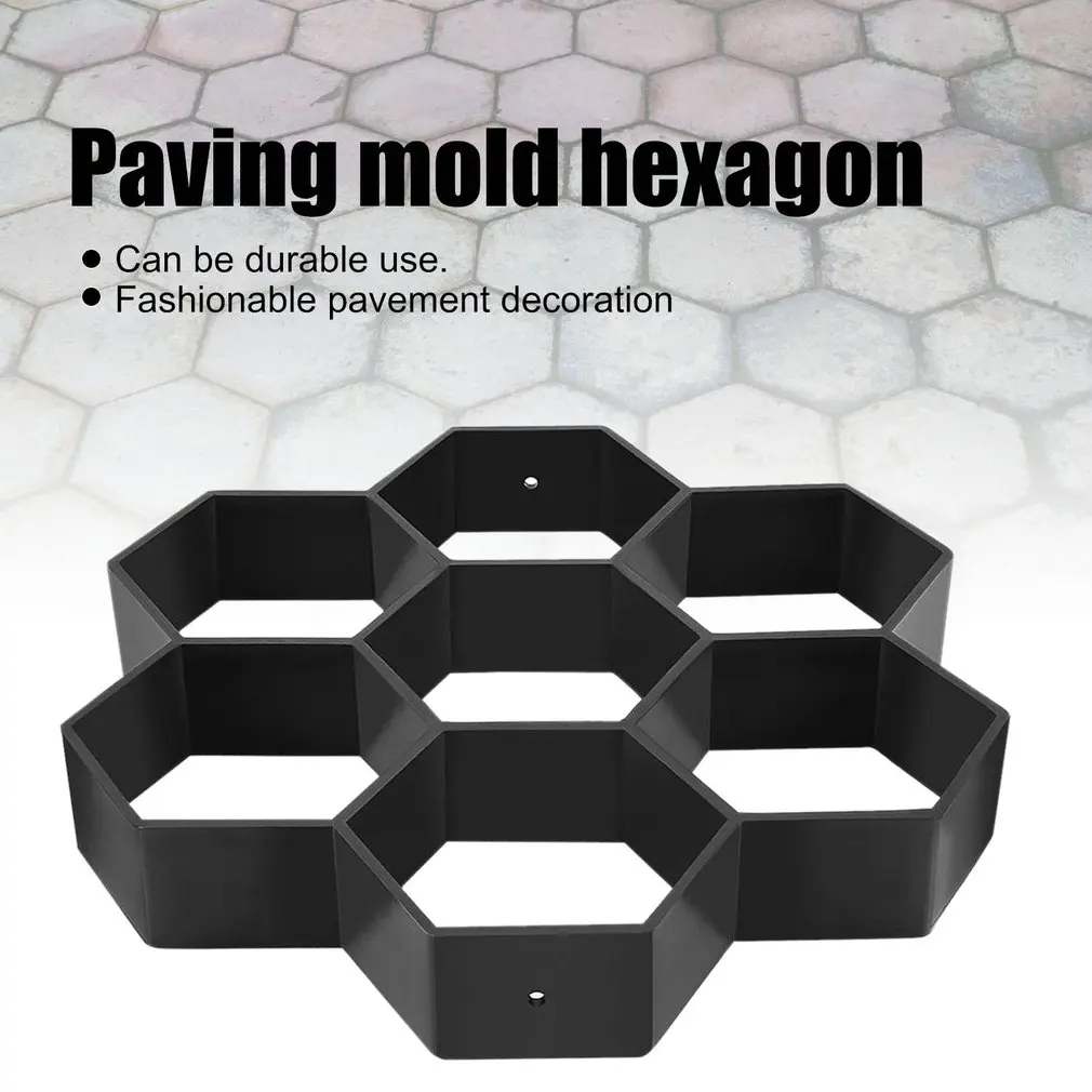 

Garden Walk Pavement Mold DIY Manually Paving Cement Brick Stone Road Concrete Mold Path Maker Reusable DIY Manually Paving Tool