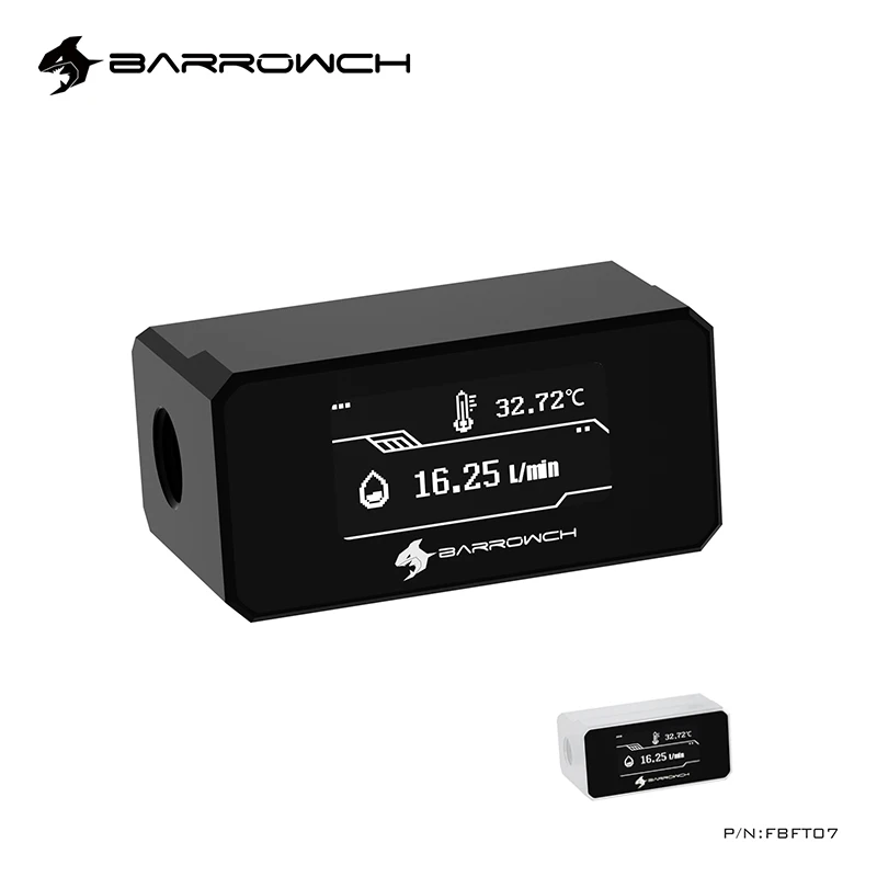 Medidor de Fluxo da Temperatura do Computador de Barrowch Laço Líquido Feito sob Encomenda Construir Medidor de Fluxo Oled Sistema do Monitor do Termômetro Fbft07