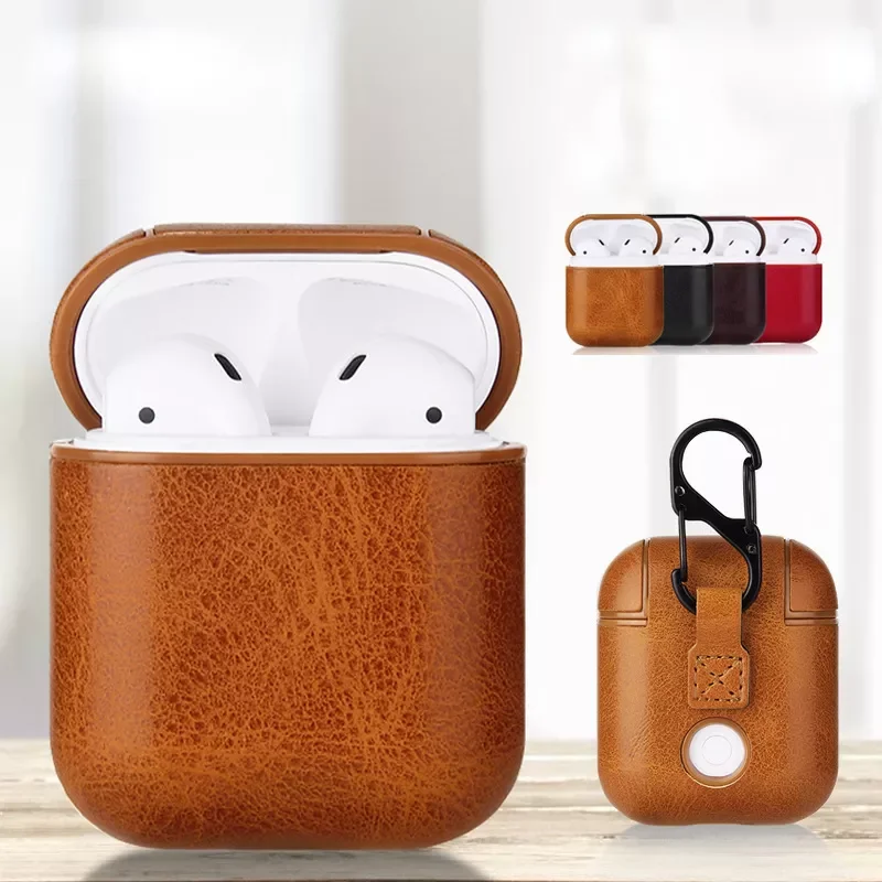 

Кожаный чехол для Apple Airpods 3 2, ремешок из поликарбоната и кожаный чехол с кнопкой, кожаный защитный чехол для Airpods Pro, Прямая поставка