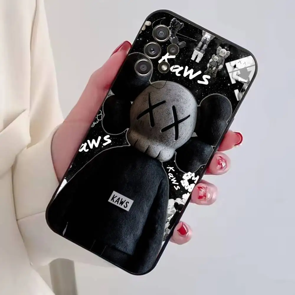 Фото Чехол для телефона P-Pop Art Mix K-KAWS, черный, силиконовый, мягкий, для Samsung S25, S24, S21, S22, S23, S30, Ultra, S20, Plus, FE, Lite №2
