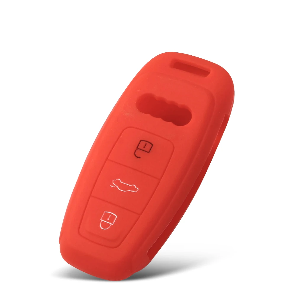 Силиконовый чехол KEYYOU для автомобильных ключей Audi A6L A7 A8 A8L E-tron Q8 C8 2019 силиконовый