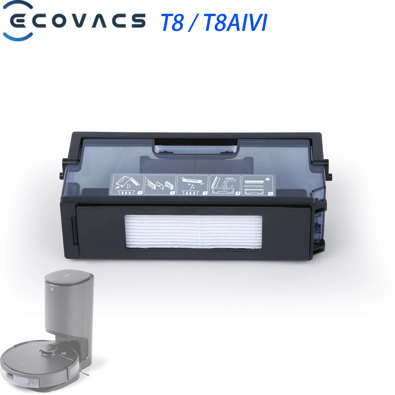 

Сборка пылесборника ECOVACS Deebot OZMO T8 AIVI T9 T9 AIVI