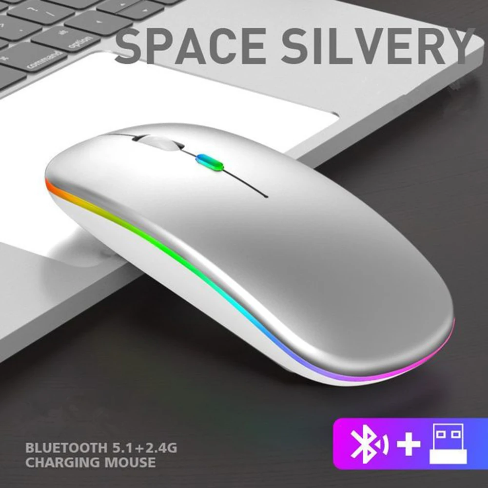 Matte/Glossys Wireless Bluetooth-Compatible Mouse Long Distance Quiet Mouse For Offices Home Study