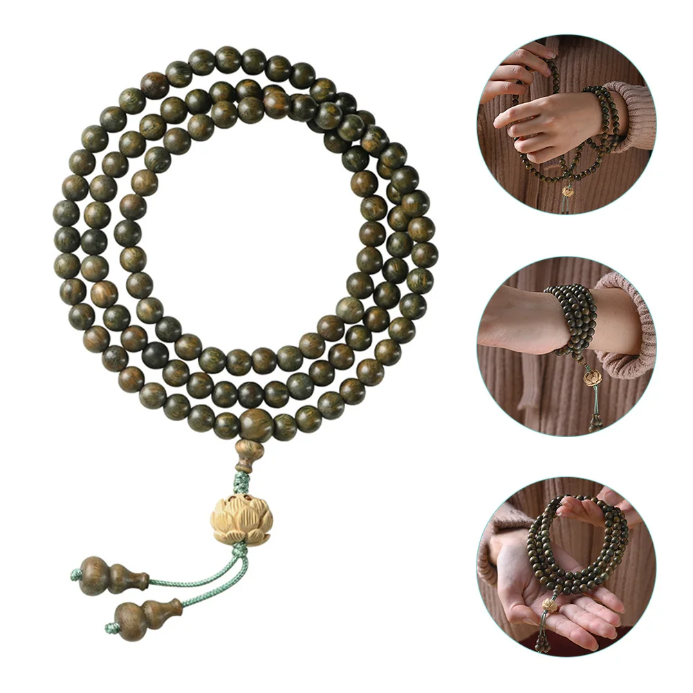 

Bracelet Beadsprayer Rosary Necklacewood Bead Menmens Bracelets Sandalwood Turquoise Wooden Male Lotus Wrap Tibetan Buddhism