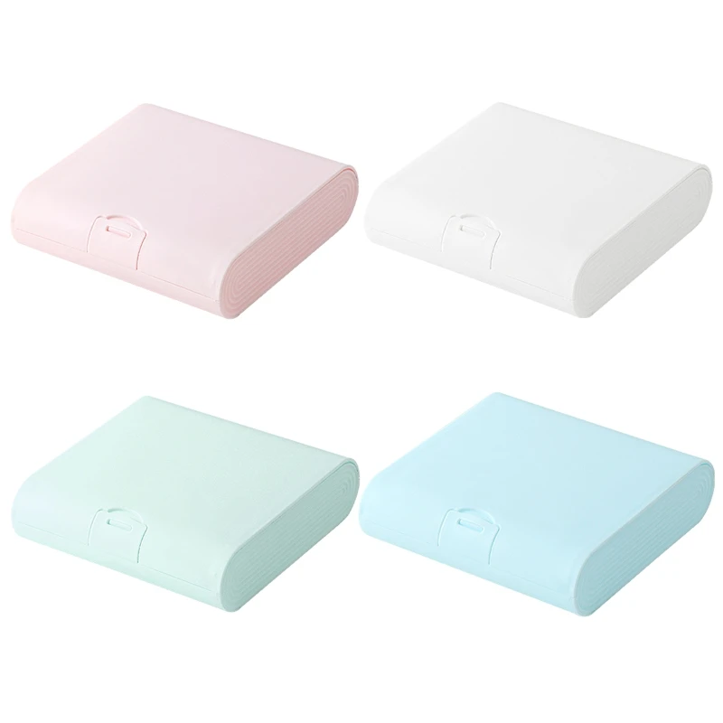 

Small Plastic Jewelry Storage Box with Buckle Portable Necklace Ring Organizer