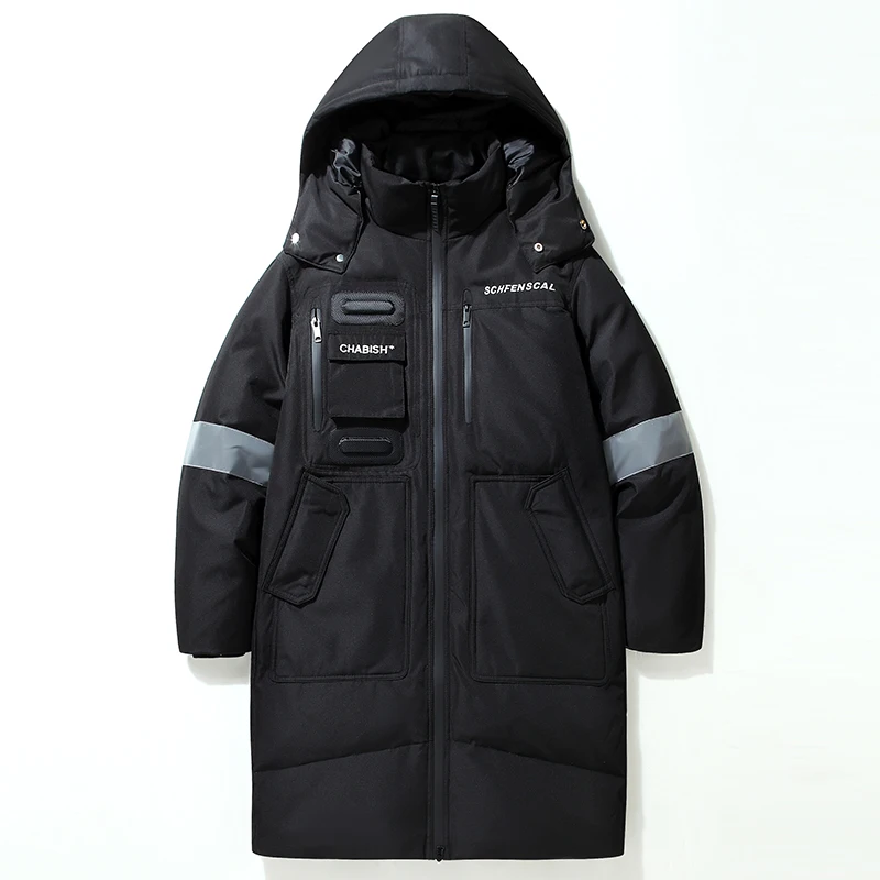 Down jacket men's mid-length 2022 new high-neck tide brand autumn and winter coat Korean version trendy and handsome clothes