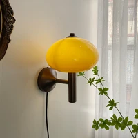 Vintage Retro Mushroom Art Decorative Wall Lamp Space Age Individual Wall Sconces Iving/dining Room Bedroom Background Kitchen