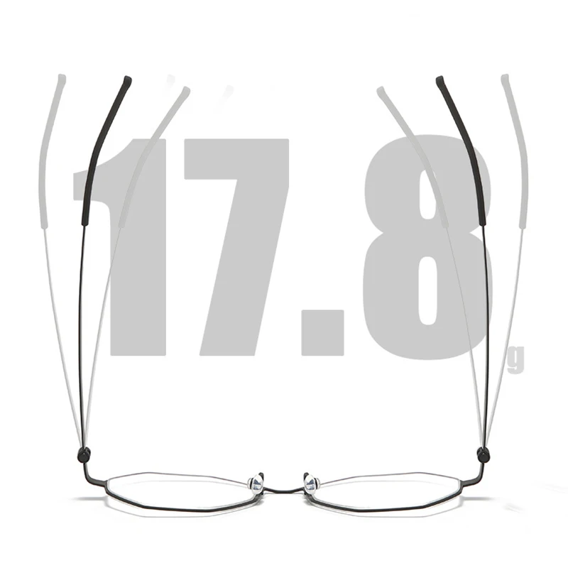 Новинка 2024 оправа для очков из чистого титана многогранная мужчин и женщин