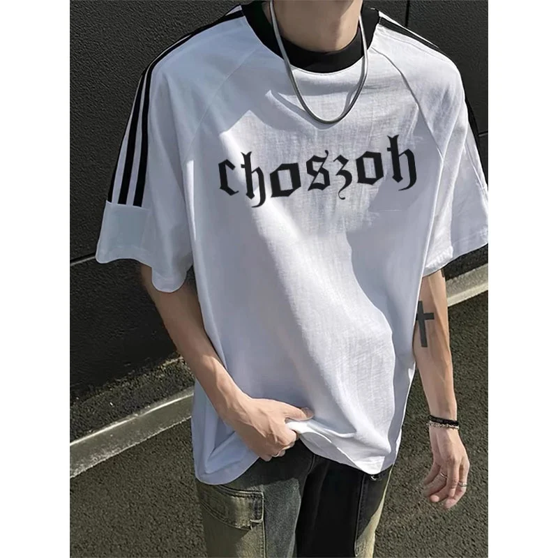 Американская креативная футболка с короткими рукавами из чистого хлопка