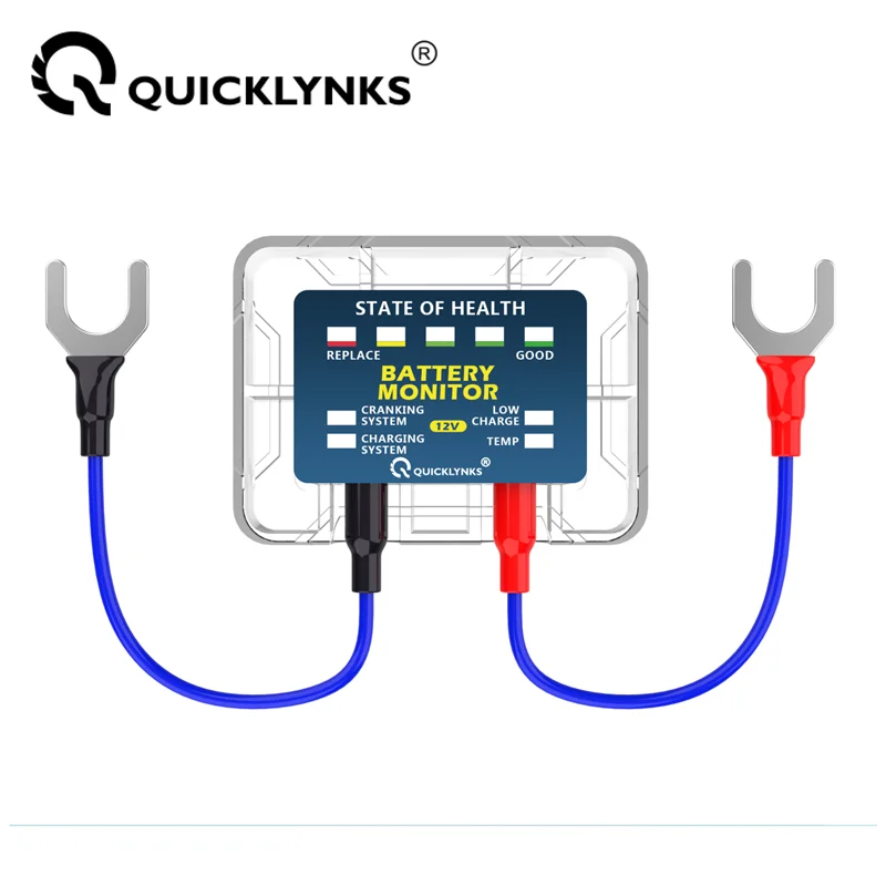 QUICKLYNKS BM5 12V LED Battery Tester Volt & Amp Lead Acid B