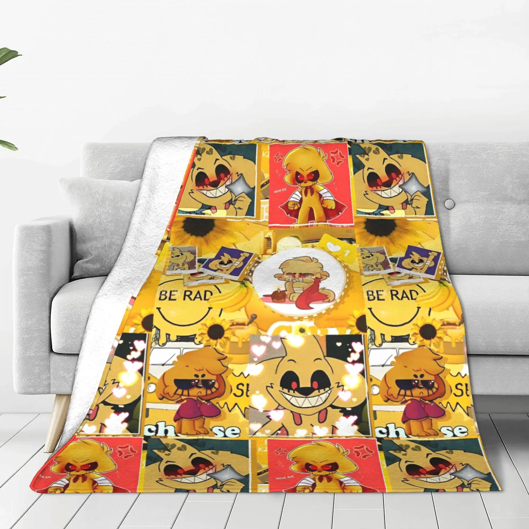 Mikecracks Коллаж Фланелевые пледы Мультяшное одеяло для дивана Офисное мягкое
