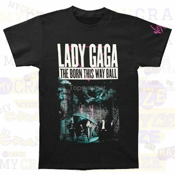 

Lady Gaga The Born This Way Ball Concert Black America Tour T-Shirt