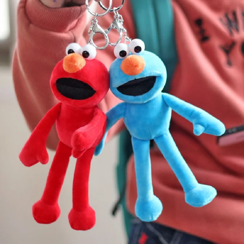 candice guo! plush toy lovely cartoon Sesame Street elmo cookies soft small key ring pendant birthday Christmas gift 1pc - купить по